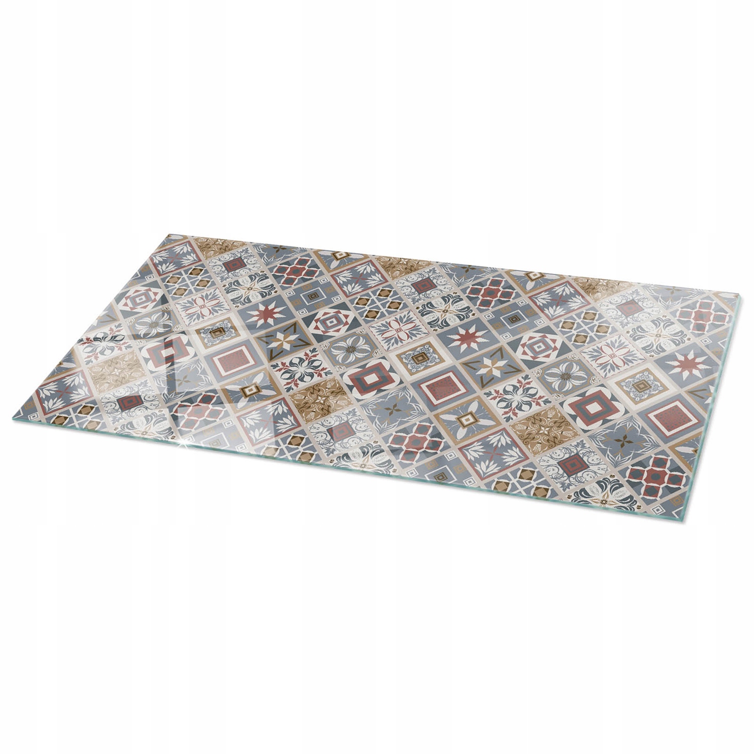 Skleněná deska z tvrzeného skla Dekorativní mozaikový vzor s ornamenty 120 x 60 cm