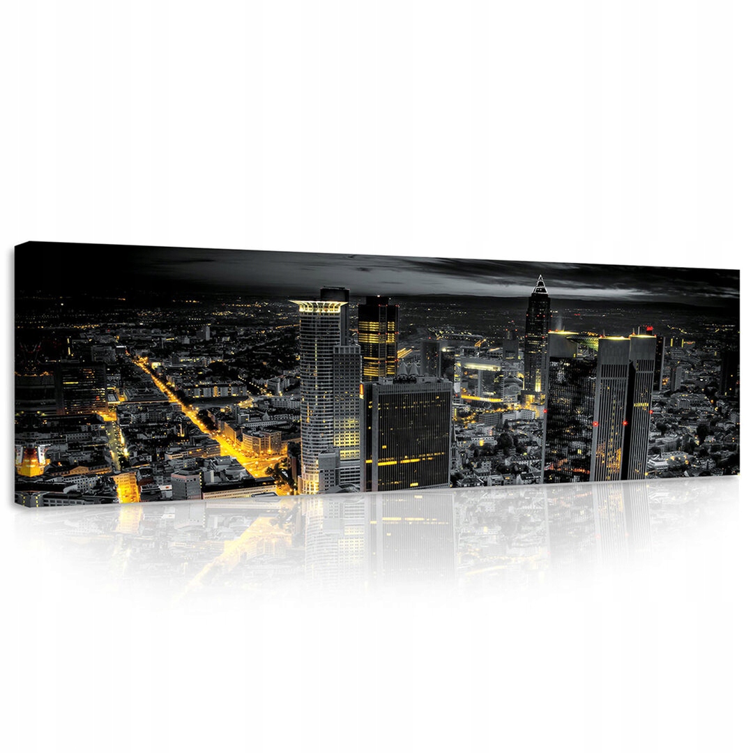 Obraz 145x45 Noční město krajina města mrakodrapy světla města