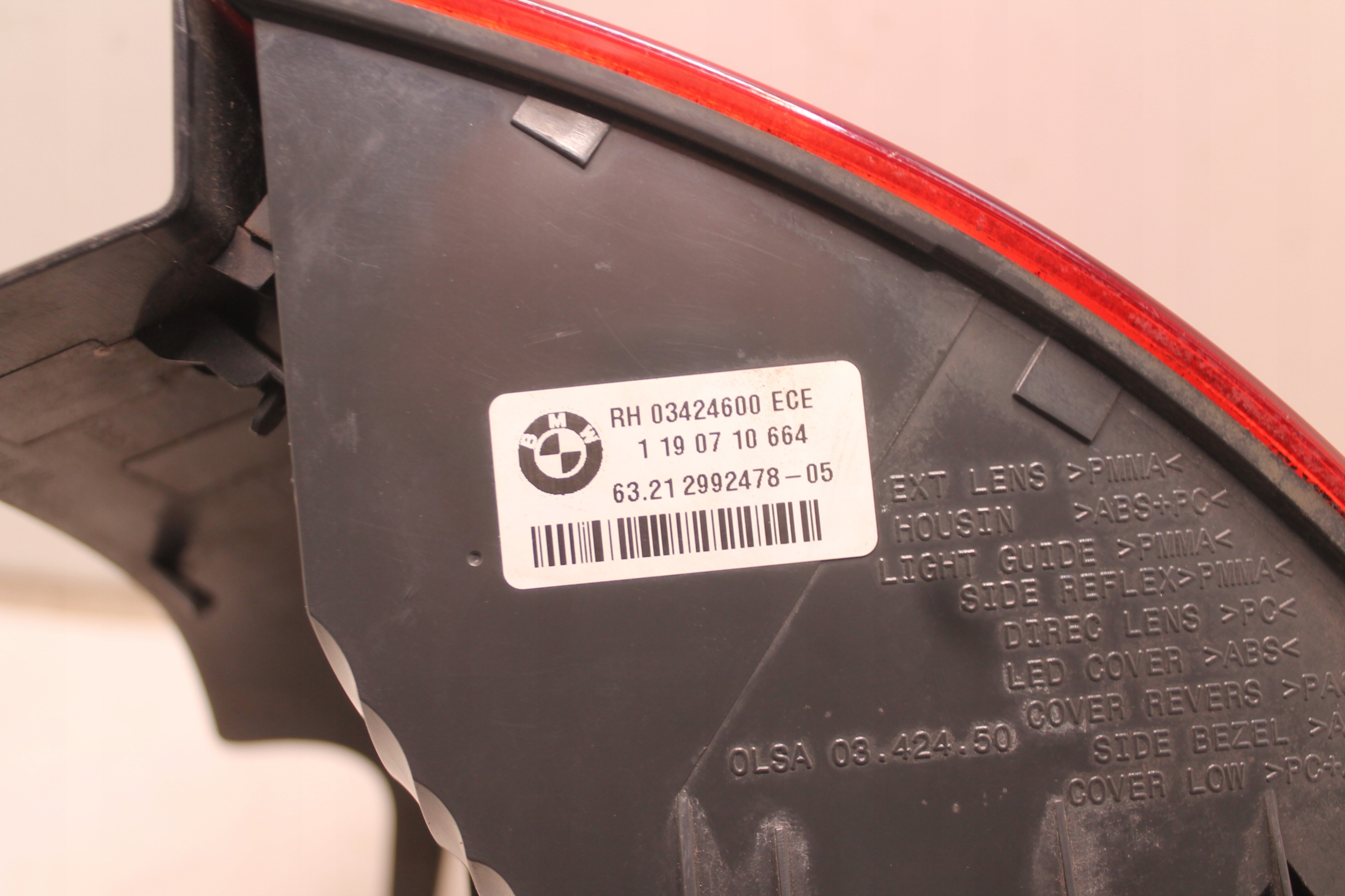 light right rear part right rear 2992478 BMW X1 E84 09-12