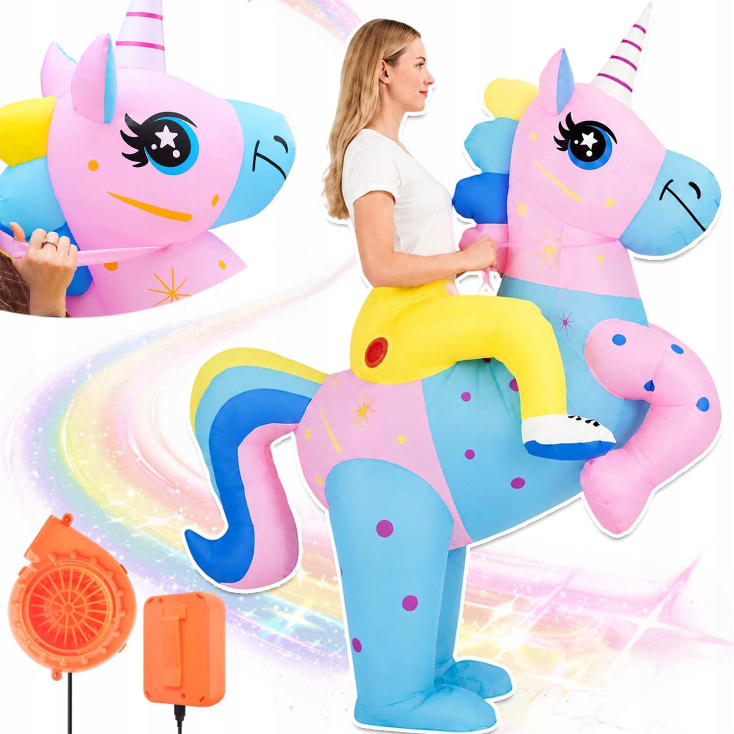 Nafukovací Kostým Jednorožec 170-190 CM Na Halloweenskou Párty