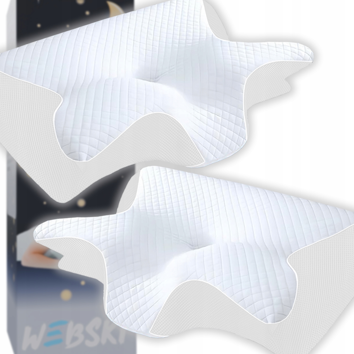 2 Poduszki Ortopedyczne Memory Foam Dla Małżeństwa