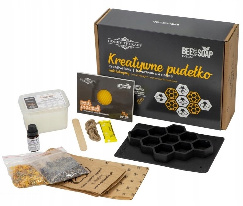 

Kreatywne pudełko Bee&Soap małe hexagony