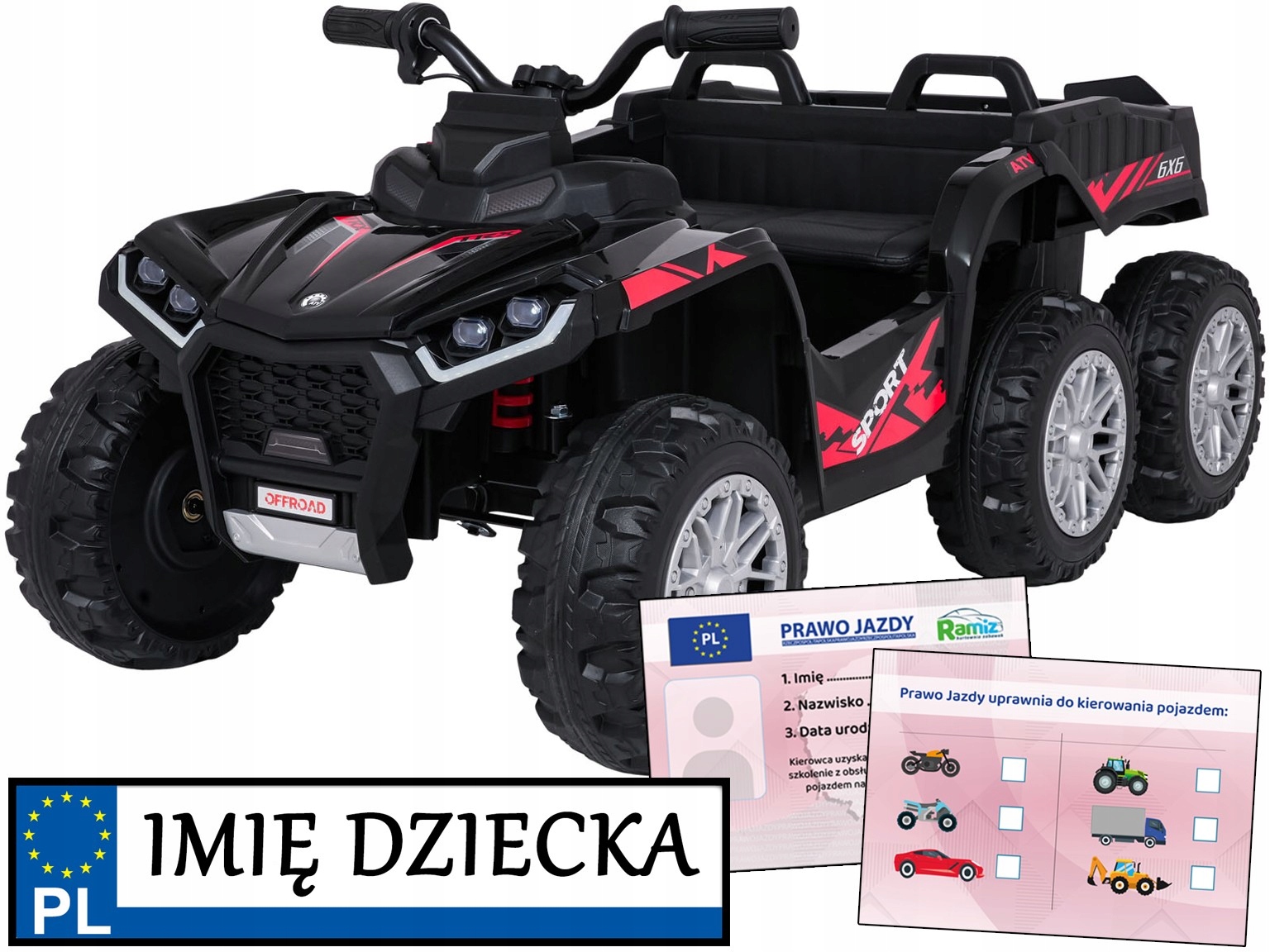 samochód na akumulator Sport Tx Atv auto elektryczne bagażnik