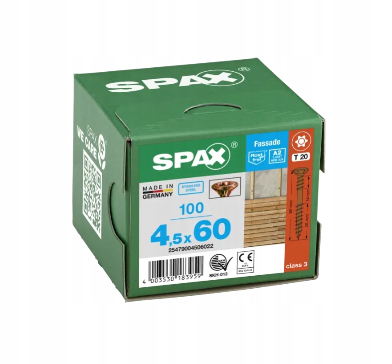 Šrouby Spax pro fasádní desku 4,5x60 mm, A2,TX staré zlato-antik, 100 ks