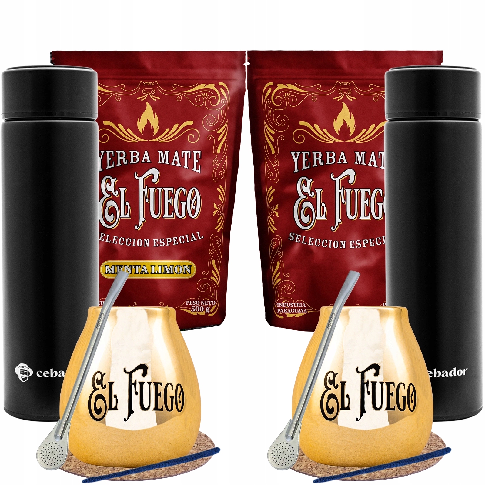 Sada Yerba Mate Pro Dva Termoska Led Tykev Bombilla 2x500g 1kg