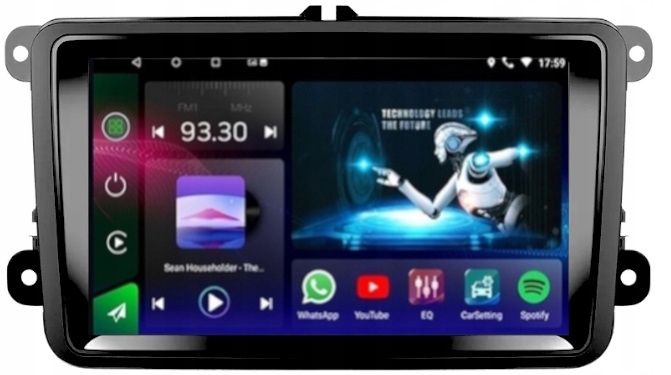RADIO NAWIGACJA GPS ANDROID AUTO CARPLAY SKODA FABIA OCTAVIA 2 SUPERB