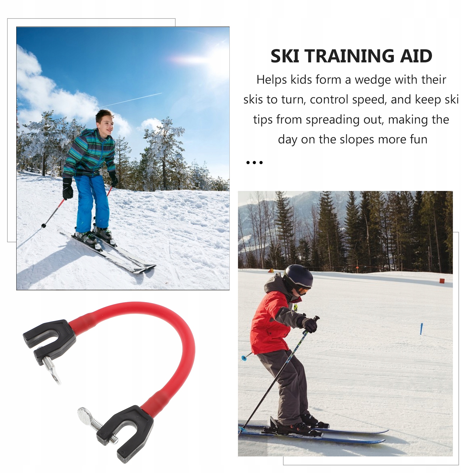 POMOC DO TRENINGU NARCIARSKIEGO POCZĄTKUJĄCYCH ŁĄCZNIK TYPÓW NARCIARSKICH 2 SZT Model SKI TRAINING AID