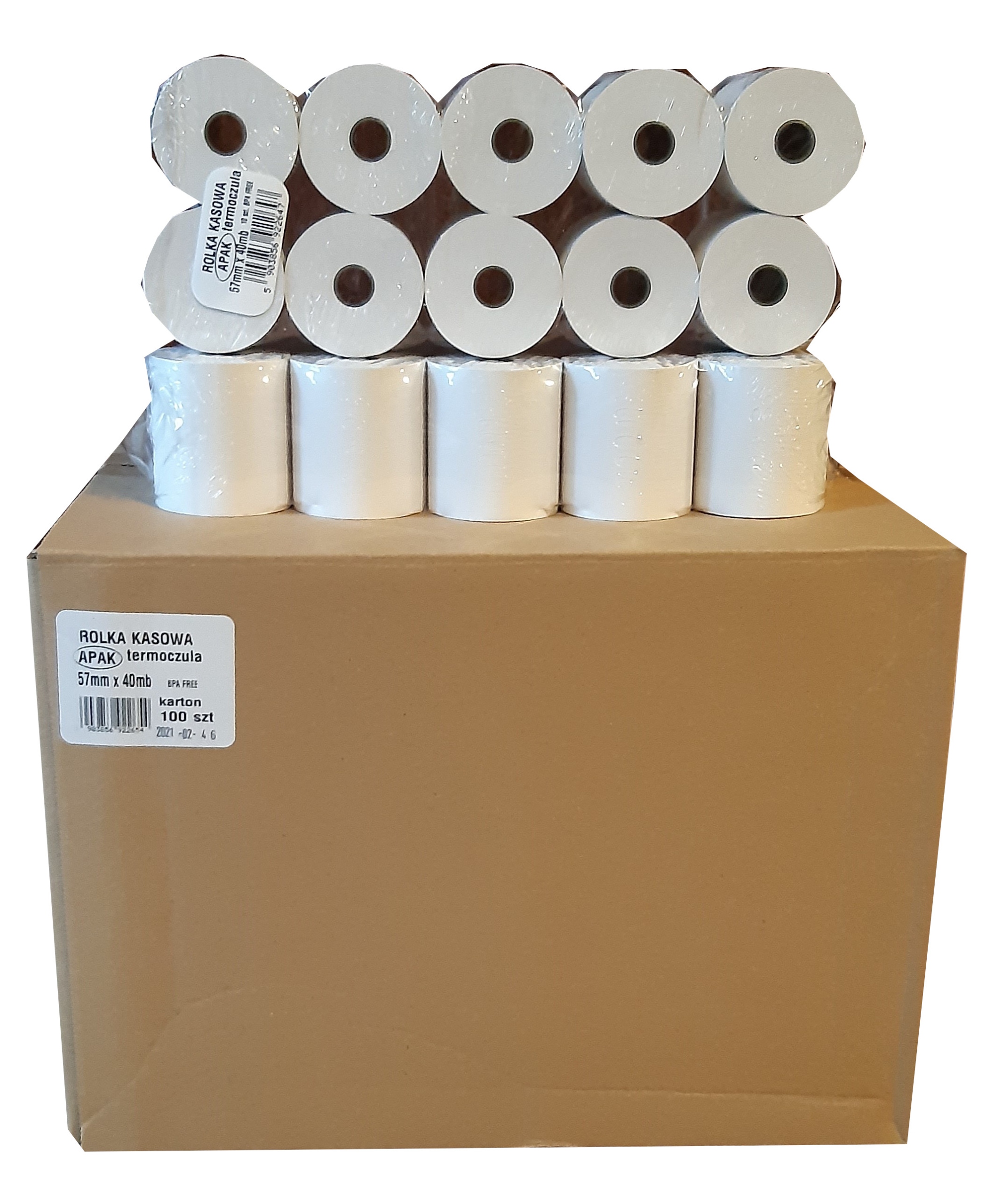 

Rolka Termiczna 57X40 do kasy 100 Szt. paragon