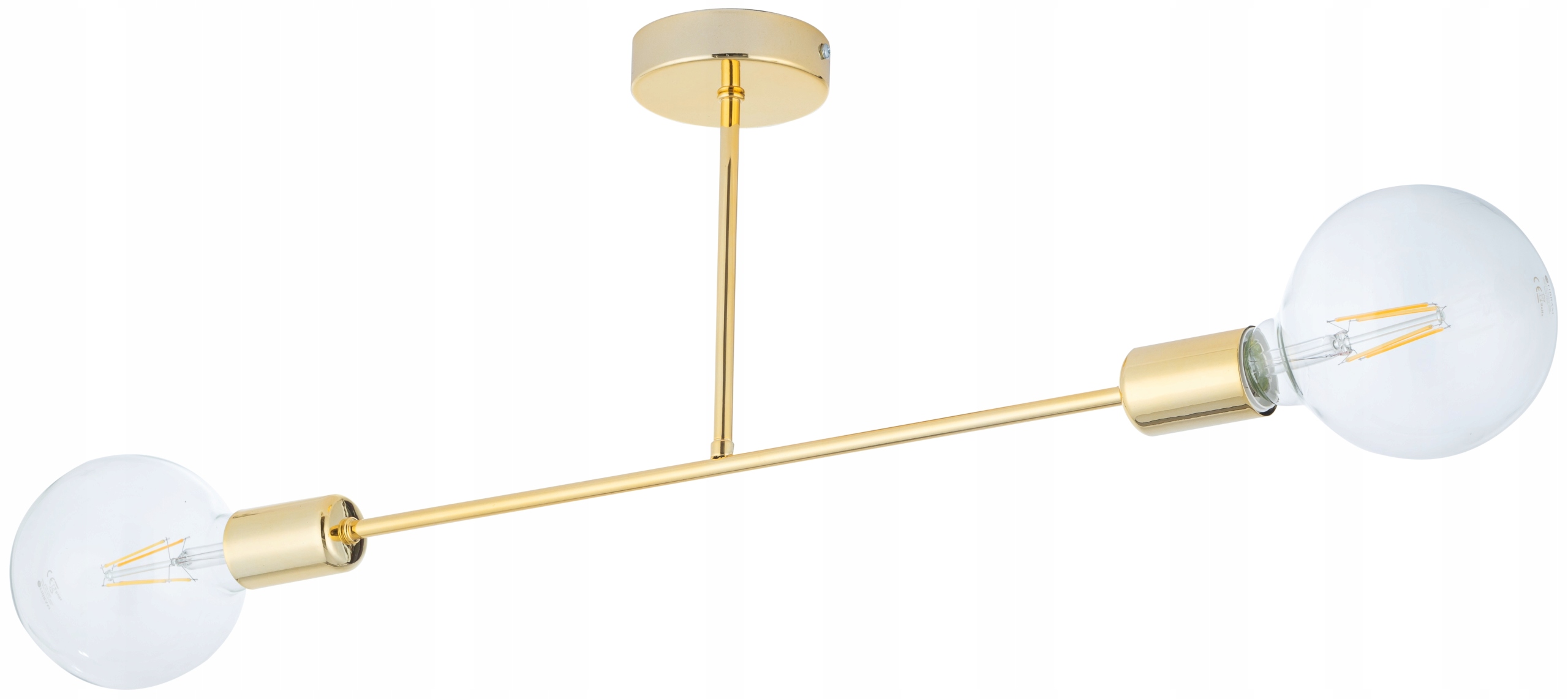 

Lampa WiSZĄCA Sufitowa Plafon Żyrandol Złota Loft