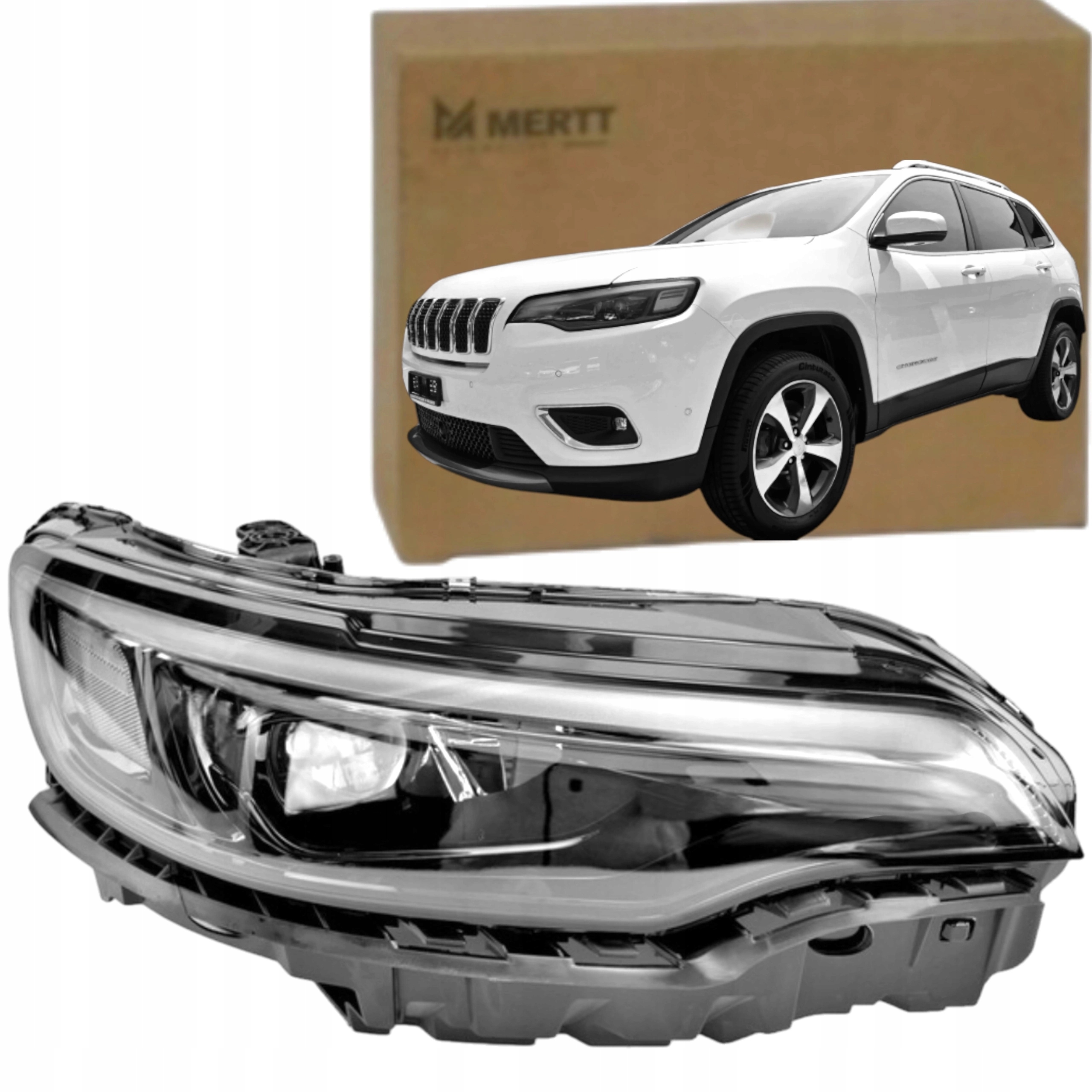 Lampa Světlomet Přední Led Pravá Nová Eu Jeep Cherokee Kl 2019-2023
