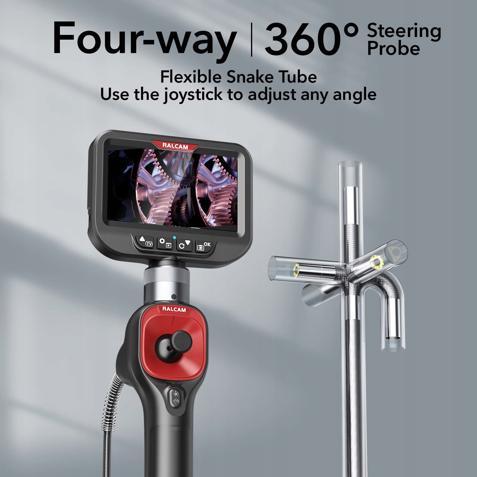 RALCAM Kamera Endoskopowa 6,2mm 360° 4,3" HD 720P IP67 Wodoodporna — miniatura 2