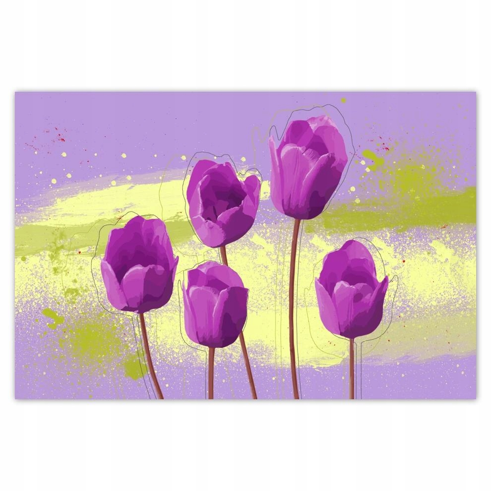 

Plakat 93x62 Kwiatowe fiolety Kwiatki