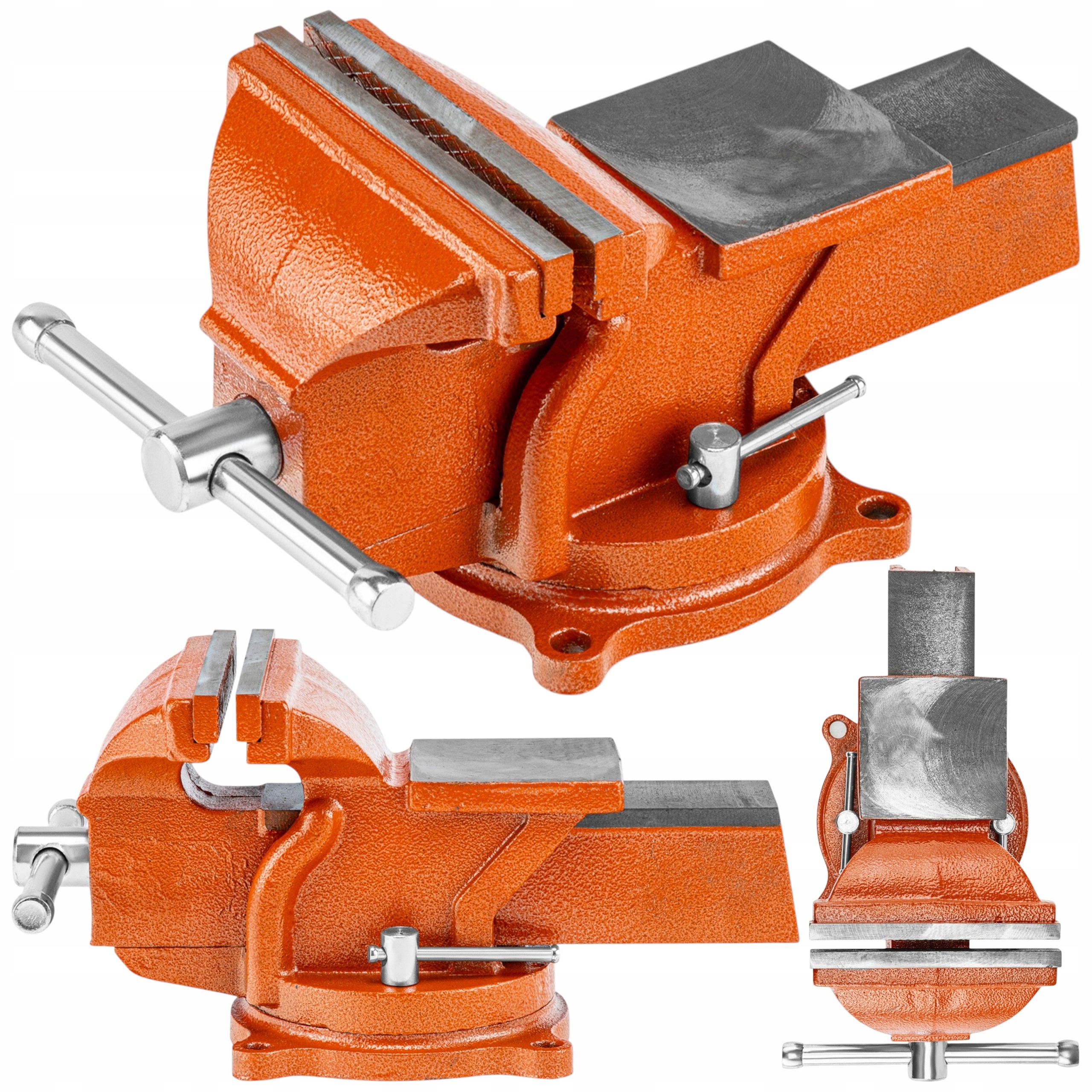 Imadło Ślusarskie 150mm Z Kowadłem Obrotowe 360st. Stołowe Mocne Solidne