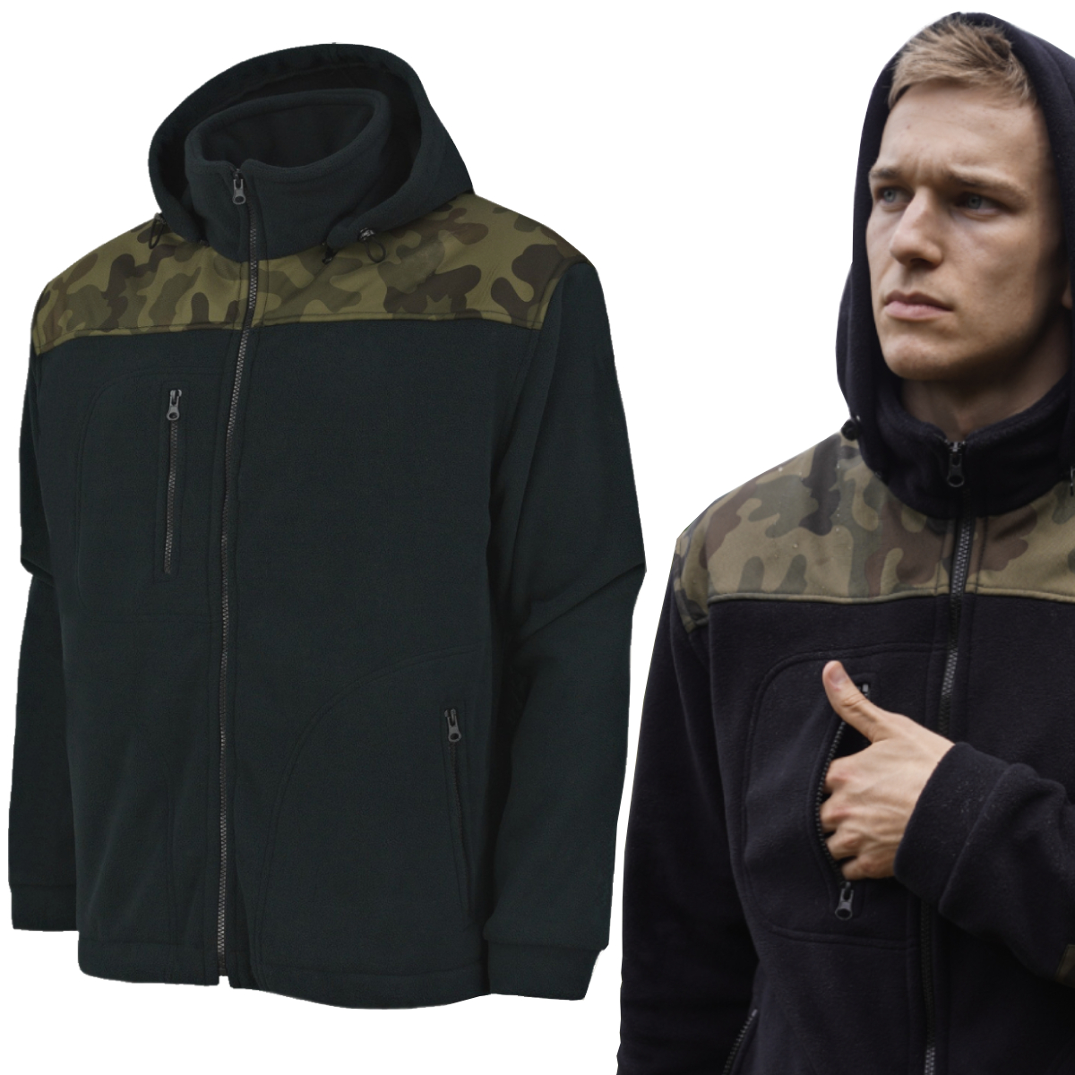 

Polar Wojskowy Bluza Moro z kapturem Wz.93 L