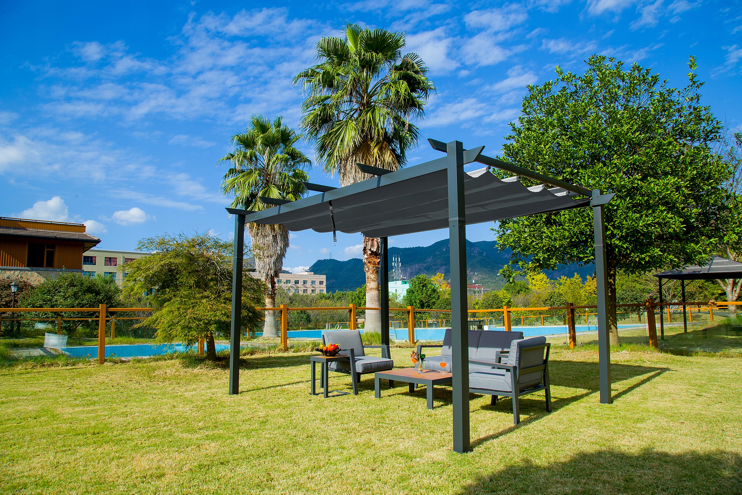 PERGOLA TARASOWA ALTANA OGRODOWA ALUMINIOWA 4x4 Producent Corciano