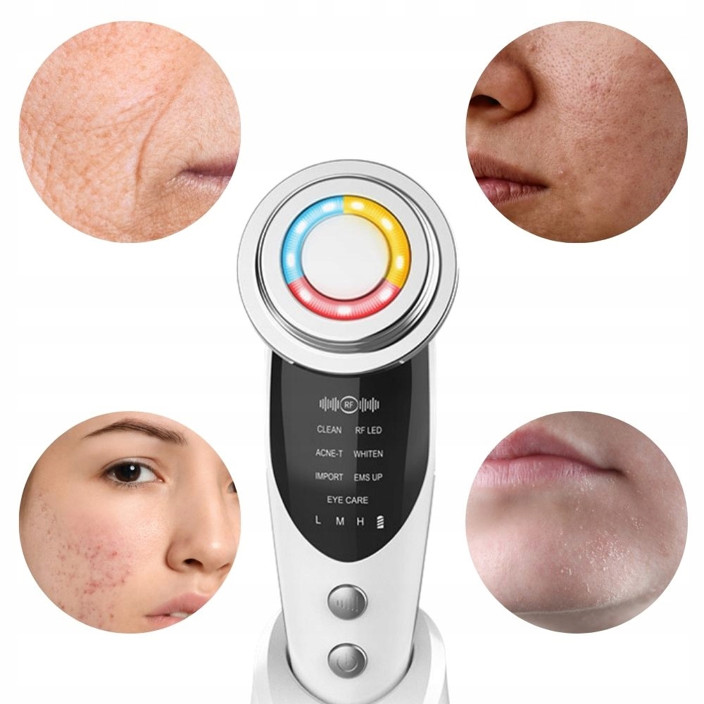 MEZOTERAPIA BEZIGŁOWA MASAŻER 7w1 EMS DO TWARZY LIFTING URZĄDZENIE DO MASAŻ Marka inna marka