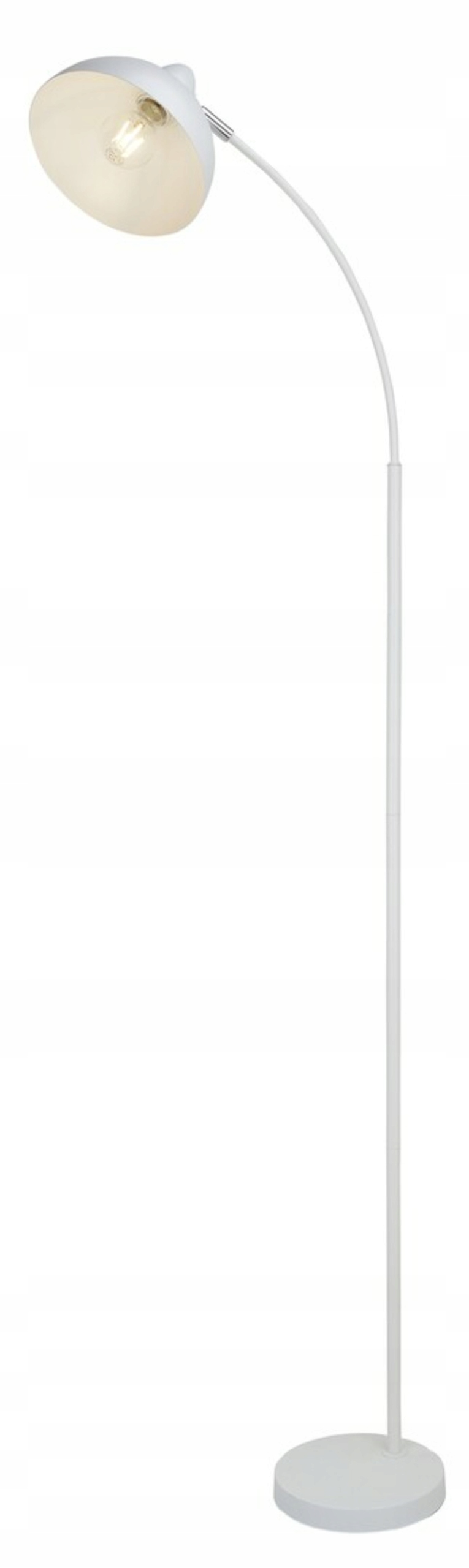 Stojací lampa Rabalux Daron E27, matná bílá, skandinávský design, 158 cm