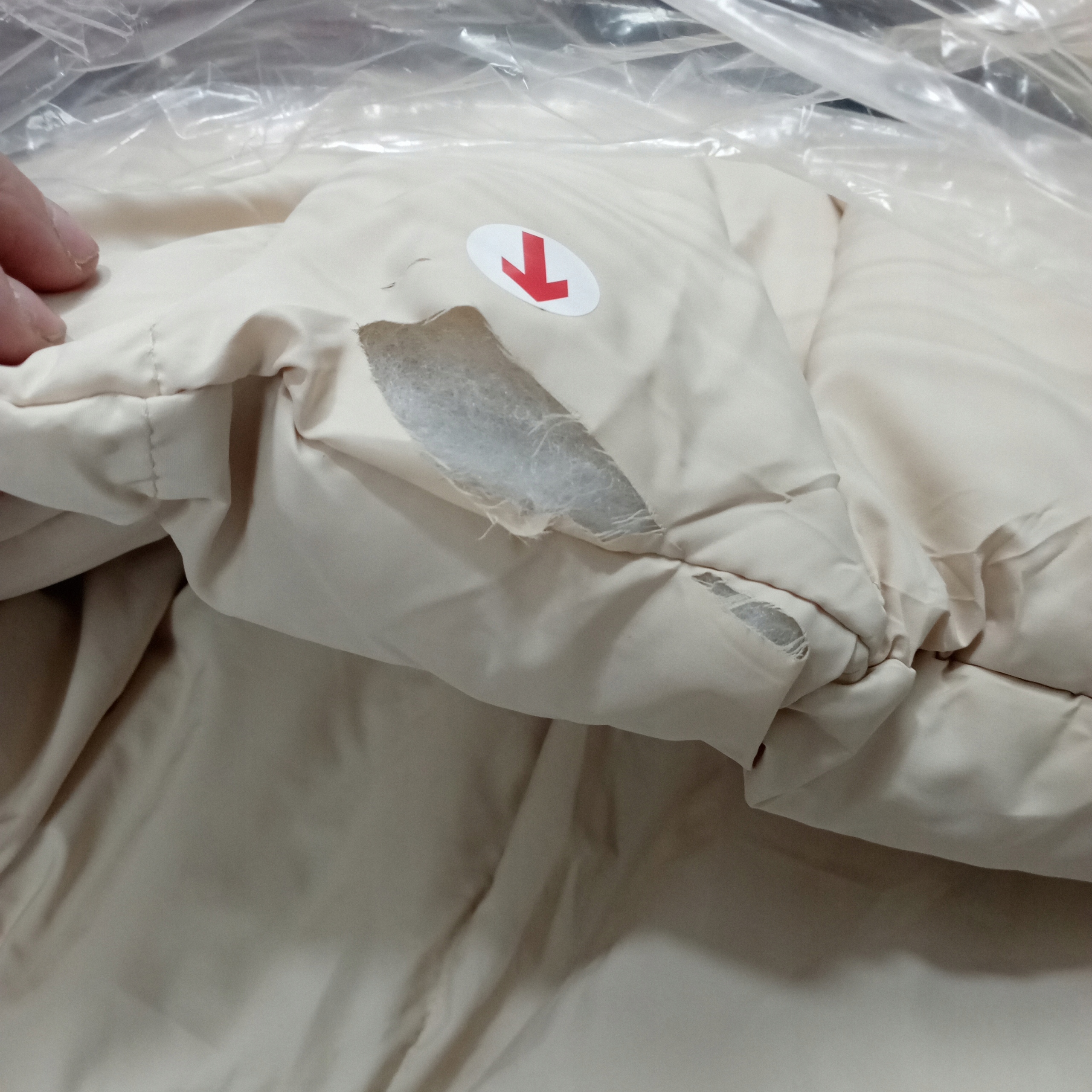 Threadbare Plus Kamiennobeżowy ocieplany bezrękawnik oversize 46 Marka Threadbare