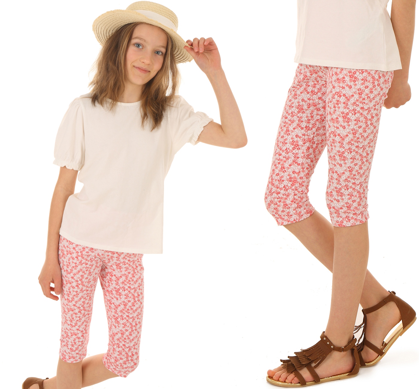 

Legginsy 3/4 getry Nadruki 128-134 Kropek 036