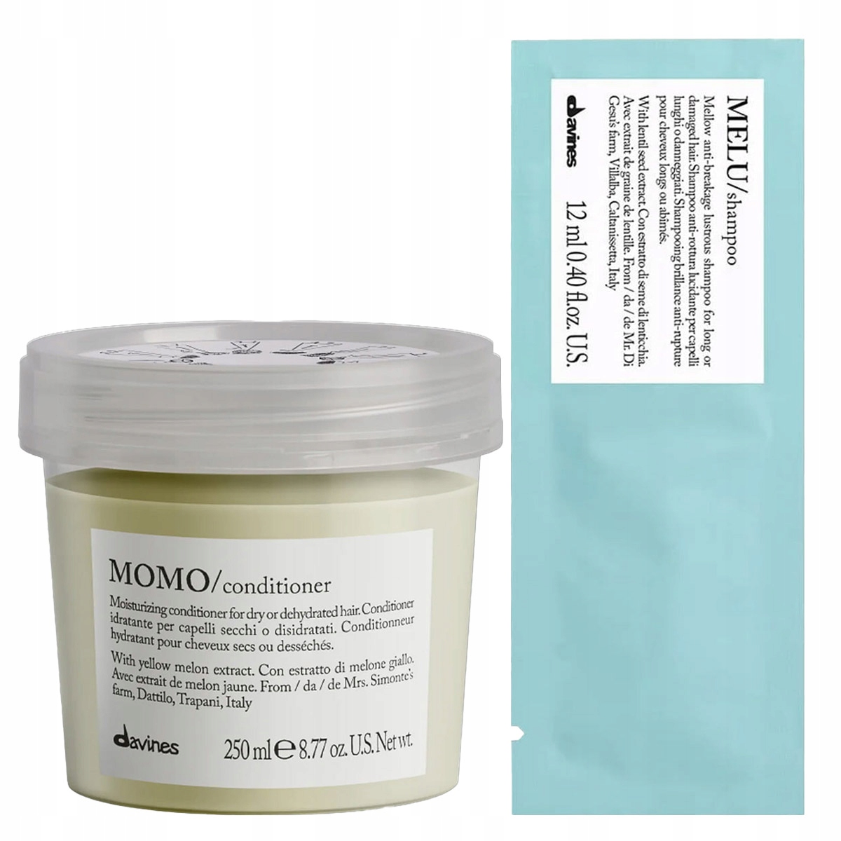 Davines Momo intenzivně hydratační kondicionér pro suché vlasy Dárek