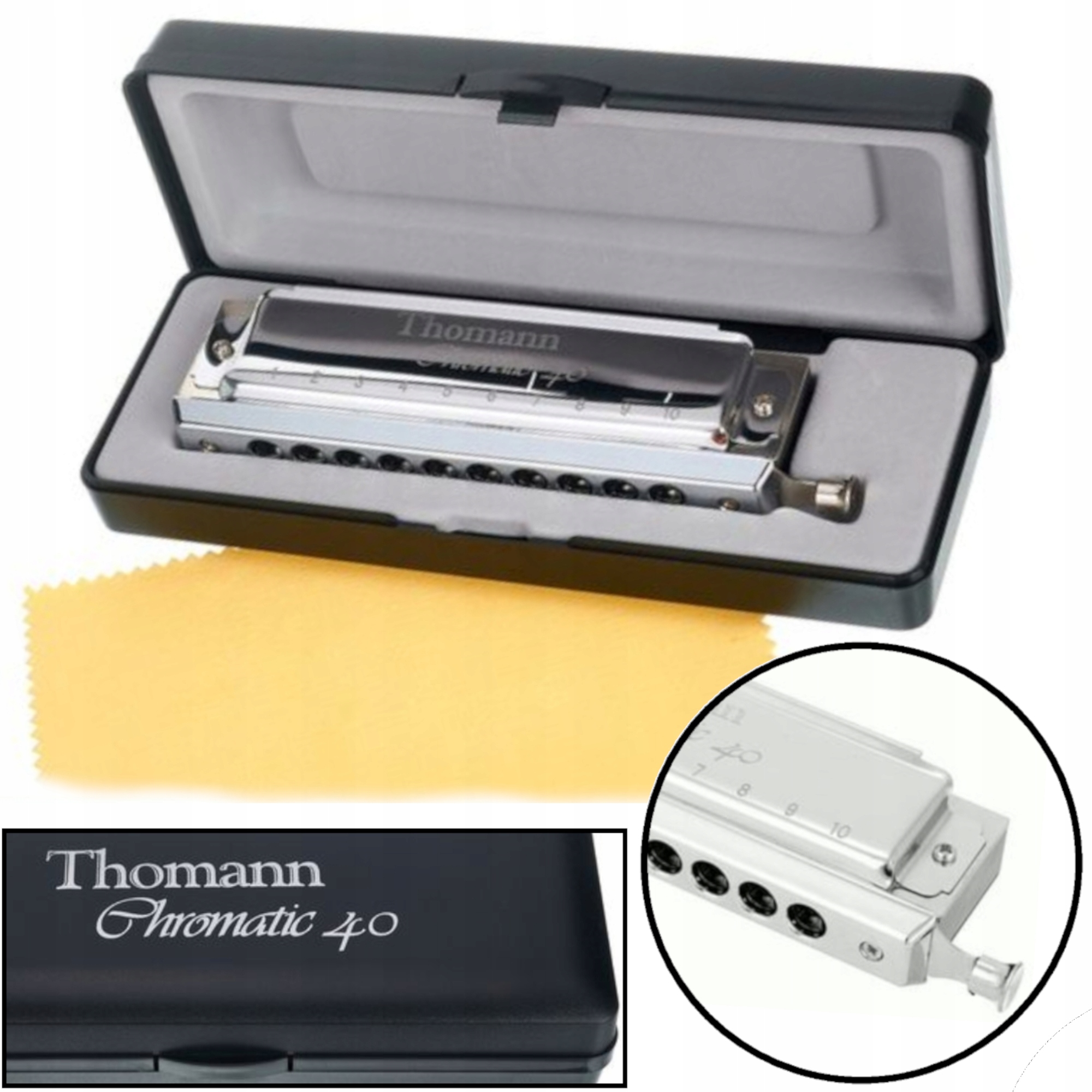 Chromatic 40 Harp harmonijka ustna chromatyczna C-dur z futerałem Thomann