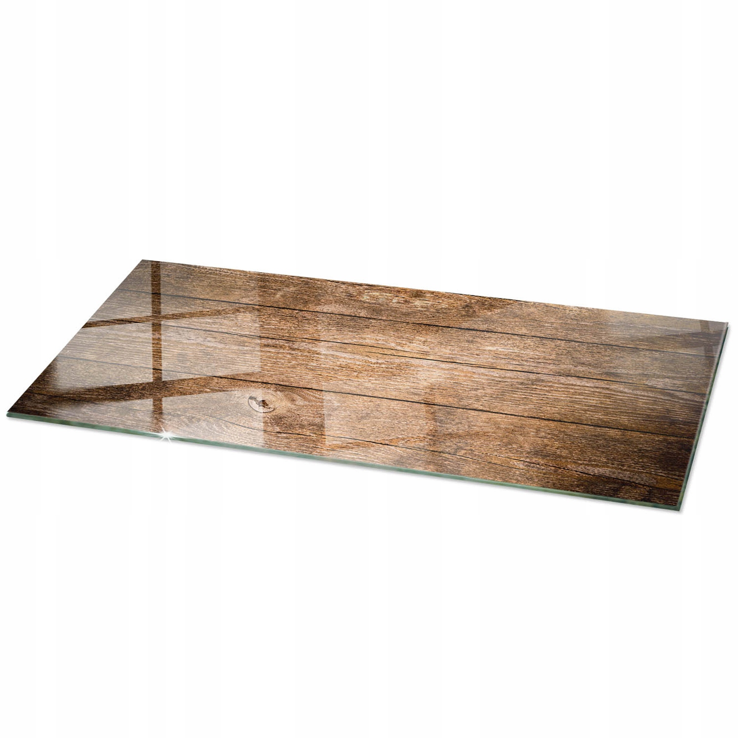 Stolová doska Tvrdené Sklo Ozdobná štruktúra drevených dosiek 125 x 50 cm