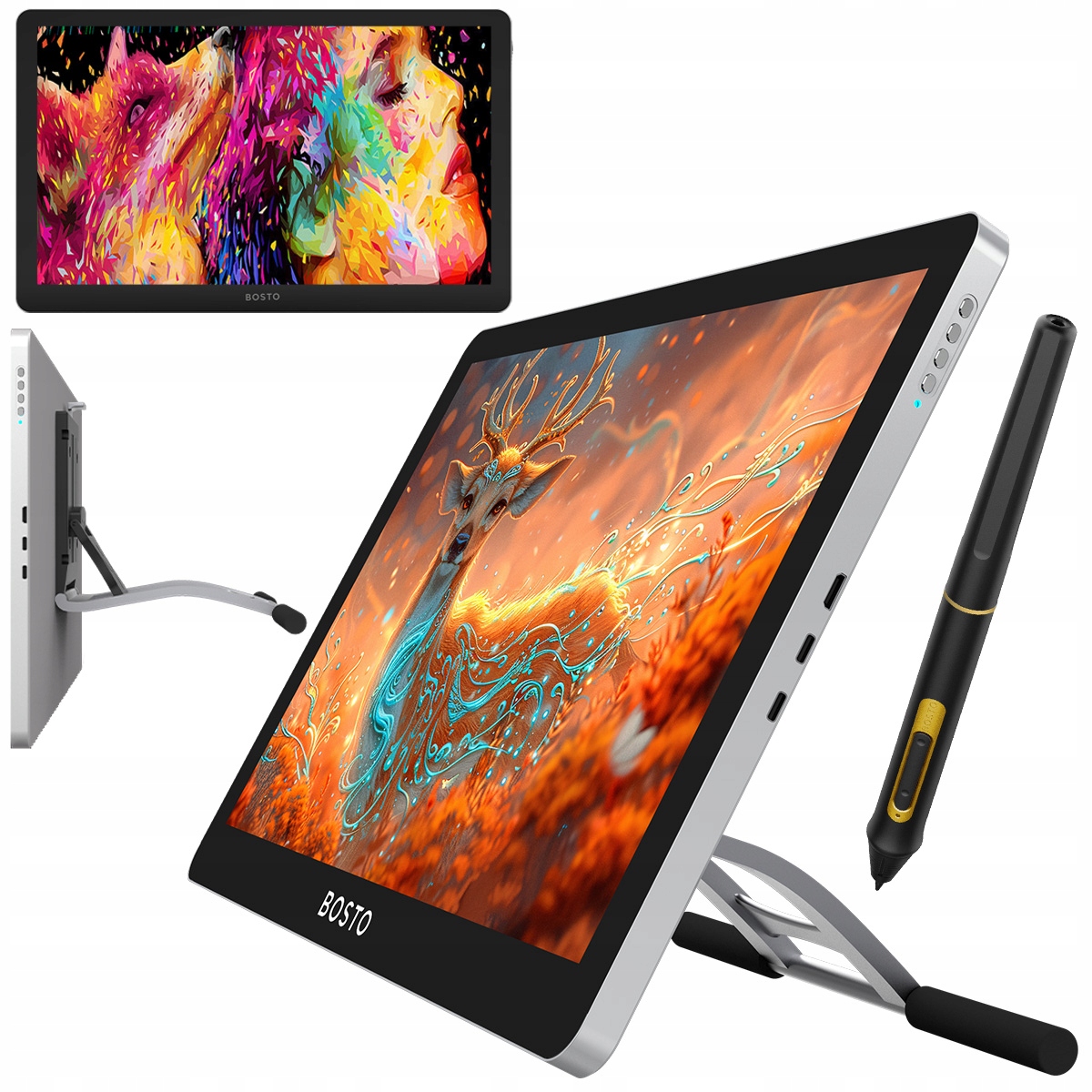 Profesjonalny Tablet graficzny Bosto BT-19UHD z piórem 16384 st 18,4" 4K