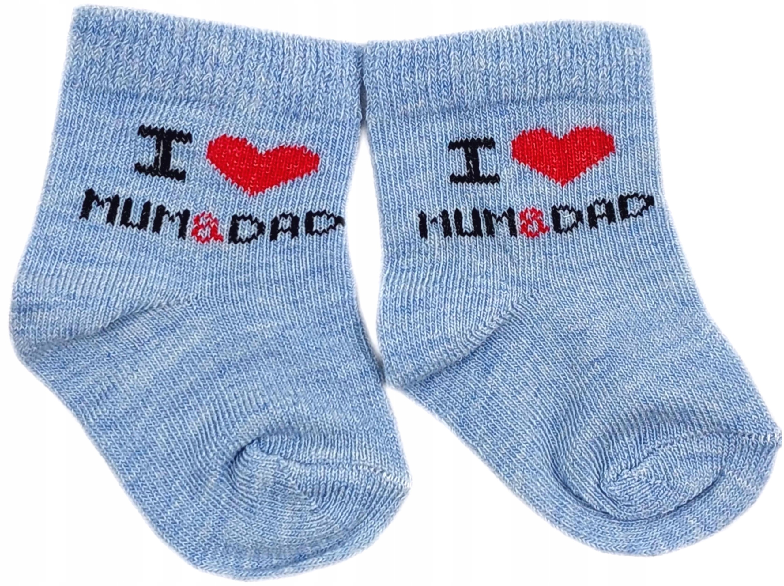 

Skarpetki Niemowlęce I Love Mum&dad Baby Blue 0m+