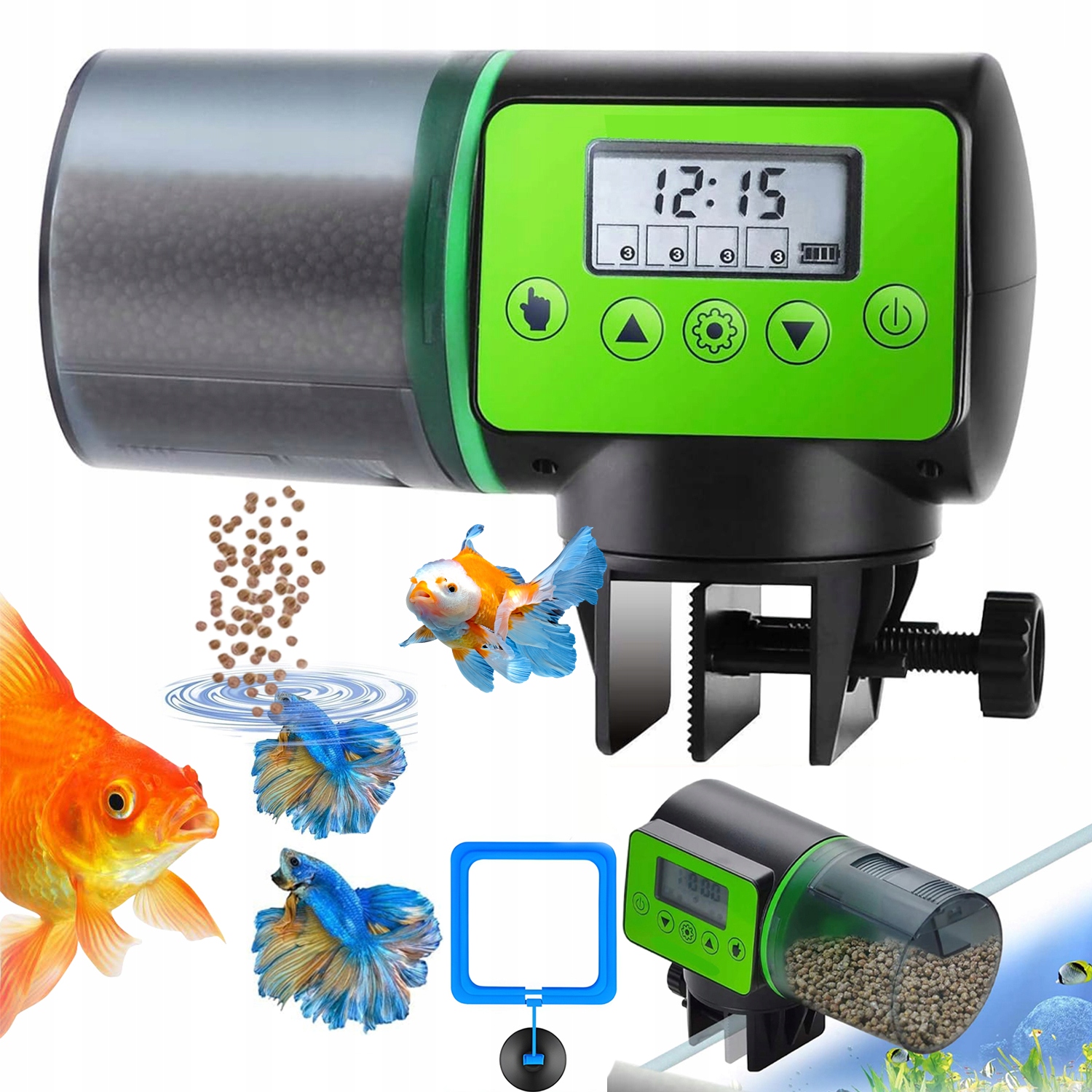 Levně Automatické Krmítko Pro Ryby Do Akvária Dávkovač Krmiva S Časovačem