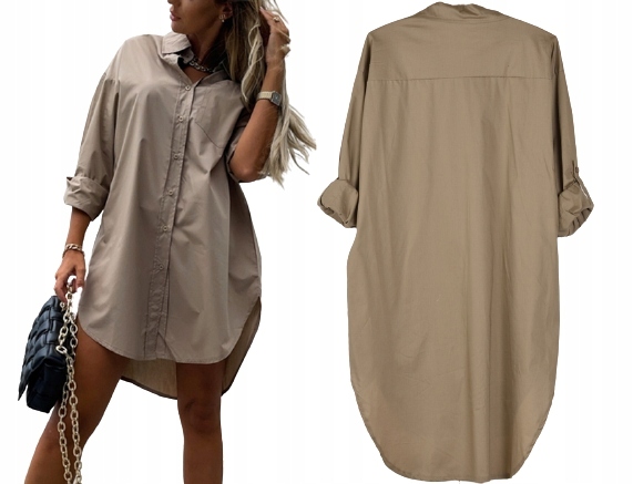 KOSZULA TUNIKA KIESZEŃ BAWEŁNA GUZIKI 547 Marka Modaistyl