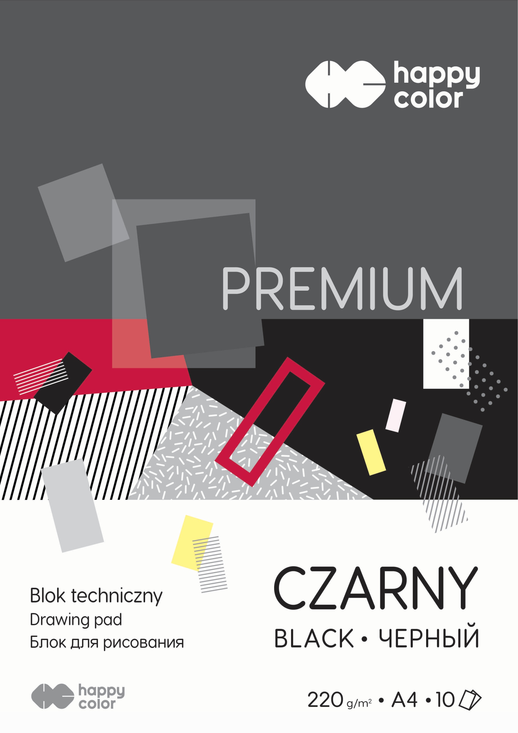 

Blok techniczny Happy Color A4 220g Premium czarny
