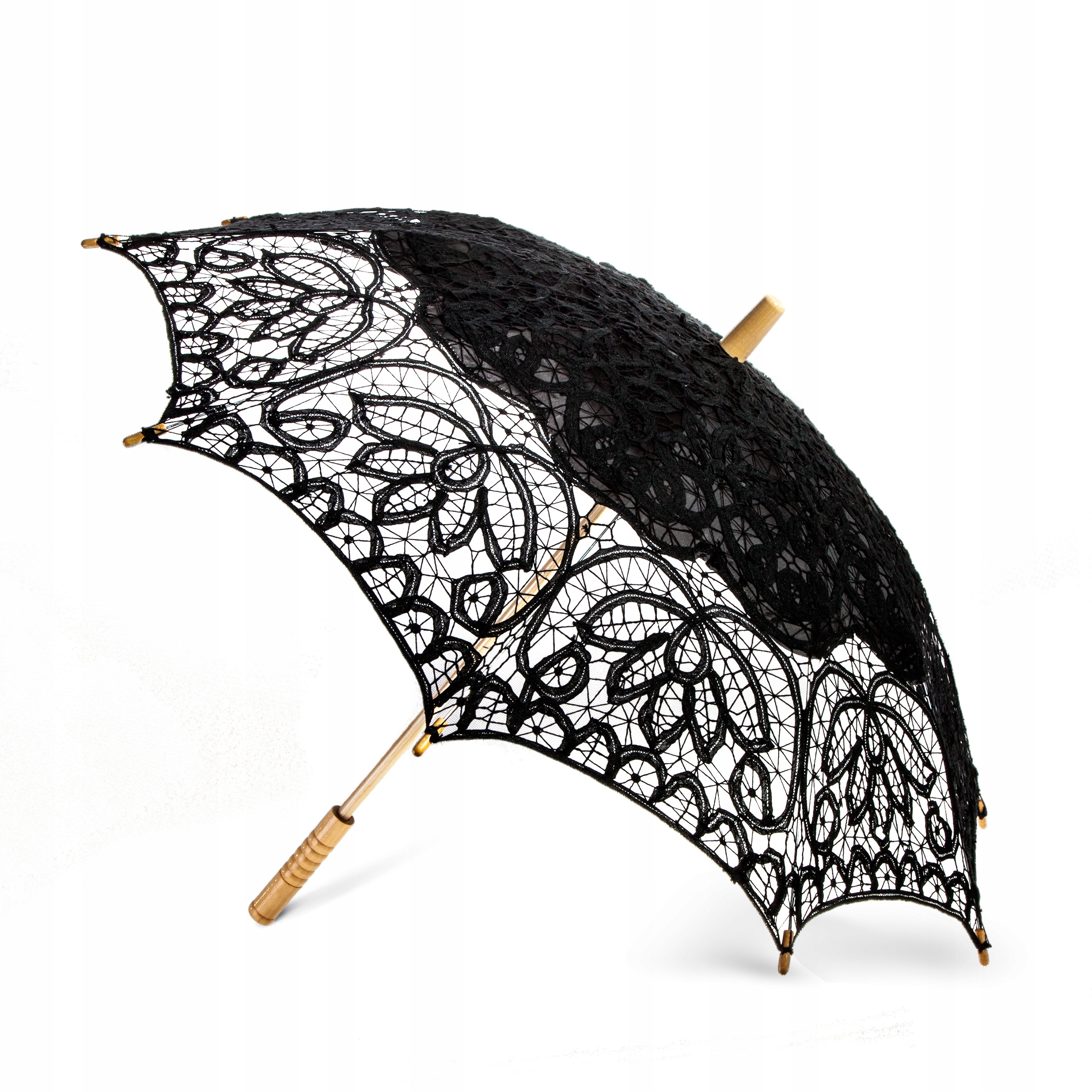 Svatební krajkový deštník Mariboutique Lace Černý