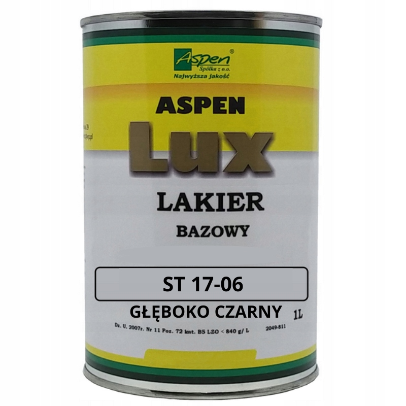 Lakier bazowy St 17-06 Głęboko Czarny Aspen Lux 1:0.7