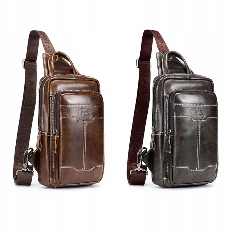 Skórzany TORBA NA RAMIĘ MĘSKA NERKA PLECAK Płeć mężczyzna