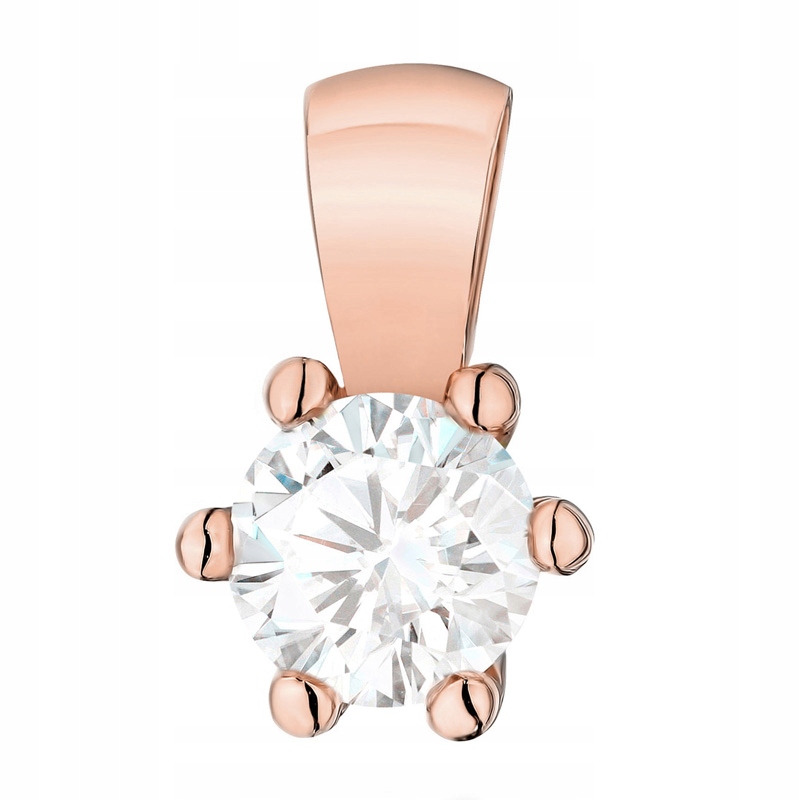 Zlatý Přívěsek Dámský pr. 585 14k Klasický laboratorní diamant 0,30ct