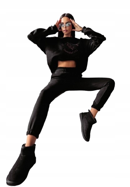 Teplákovka Dámská Downtown černá M oversize mikina a kalhoty o la voga