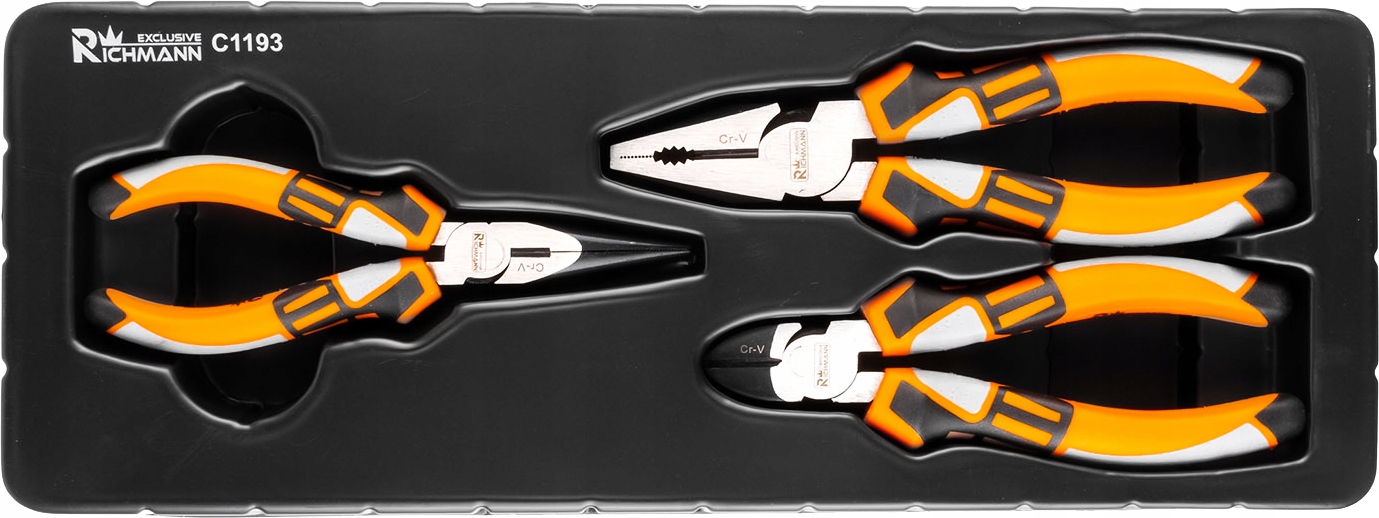 WKŁAD 3el. SZCZYPCE KOMBINERKI PROSTE TNĄCE ZESTAW Kod producenta C1193