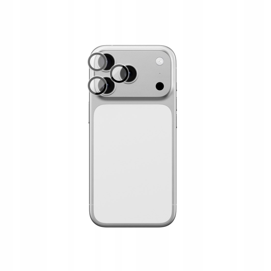 Szkło na aparat na iPhone 17 Pro Pro Max Sapphire z czarną ramką