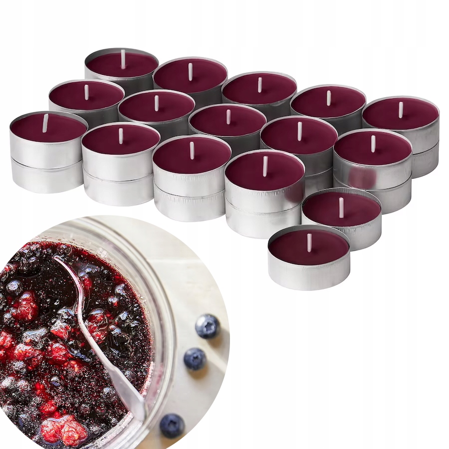 

Ikea świeczki zapach Tealight 30szt Jagody fiołki