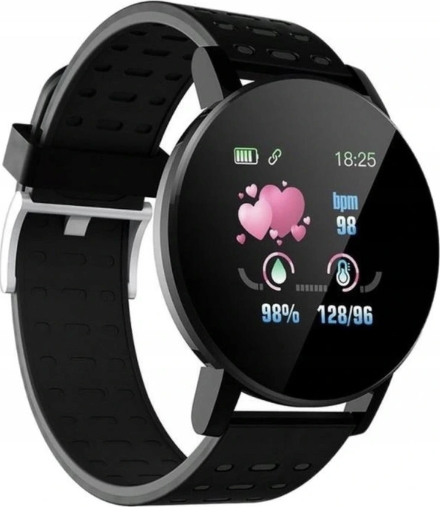 Okosóra smartband 119s modern elegáns alkalmi Fekete