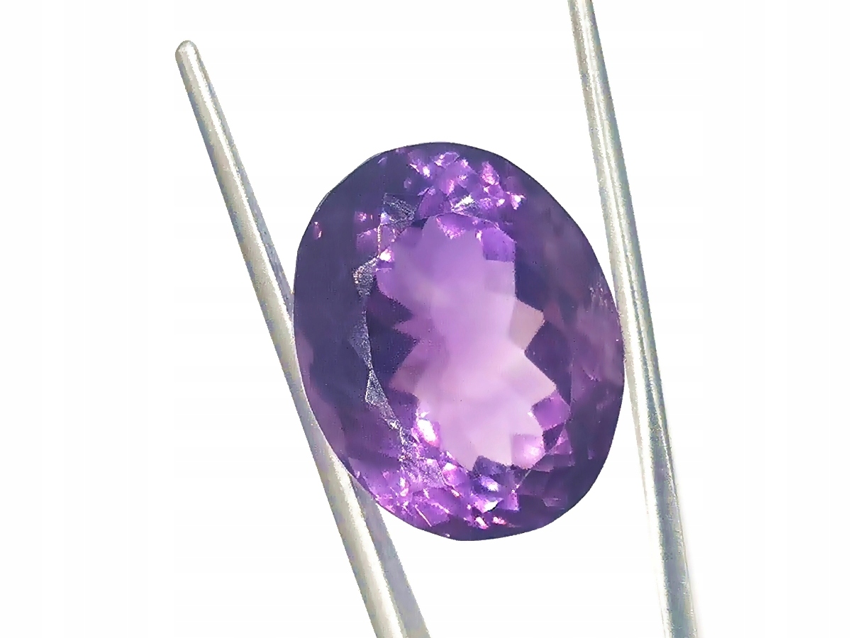 přírodní ametyst ovál 16,28 ct 17,0 mm x 13,0 mm, certifikát