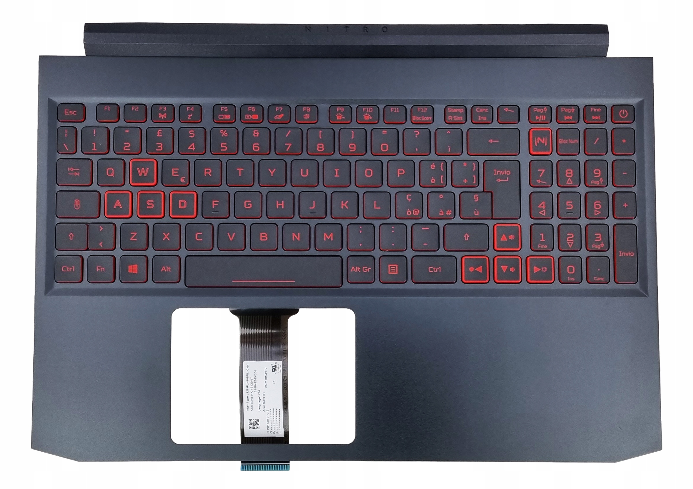 Nová Konstrukce Klávesnice Acer Nitro 7 AN715-51 GTX1660 Italská