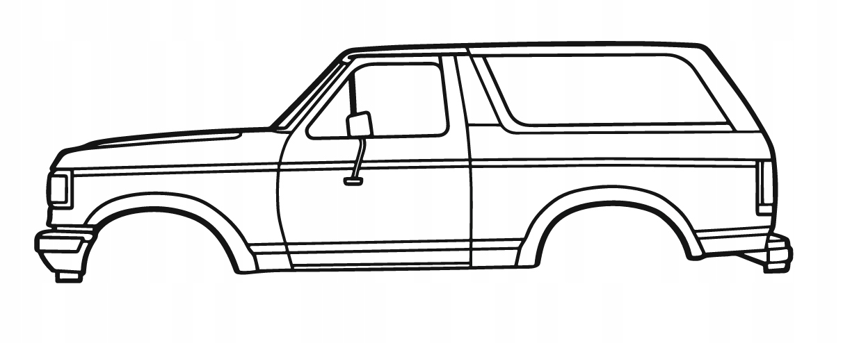 nástěnná dekorace Obraz Auto Ford Bronco 4TH Gen 1987