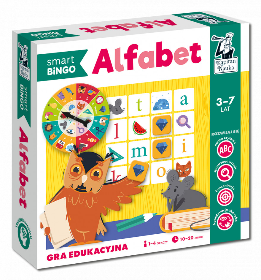 

Gra edukacyjna Alfabet. Smart Bingo Edgard