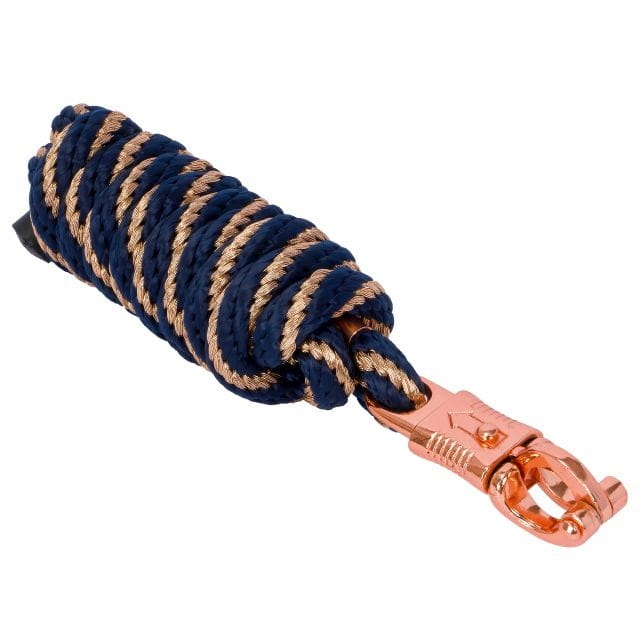 Uwiąz dla konia Start Hard Rosegold Pp 2m granatowy/rosegold Panic