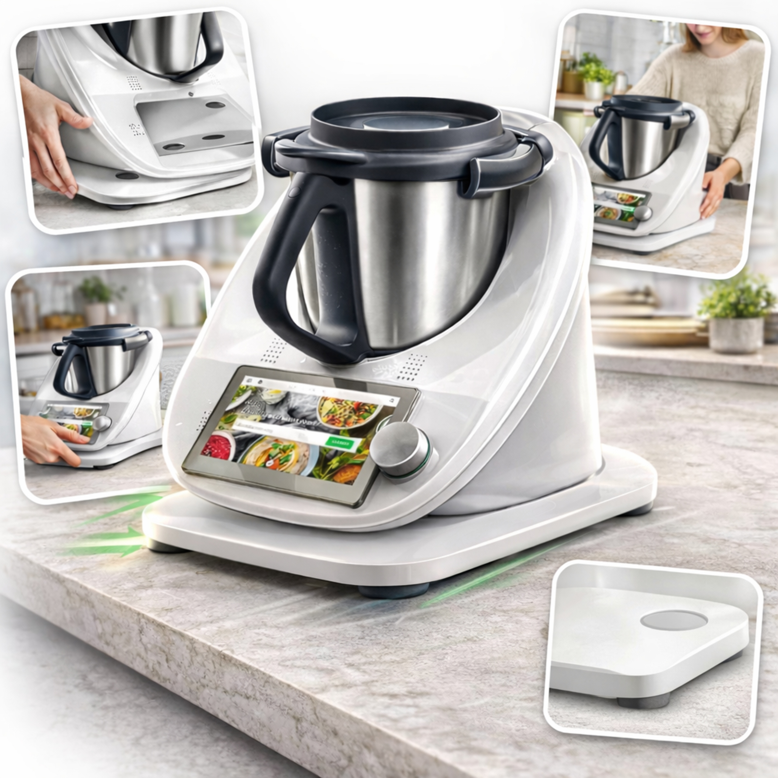 Podložka pro Thermomix TM6 TM5 Bílá Akrylová deska zabraňuje klouzání