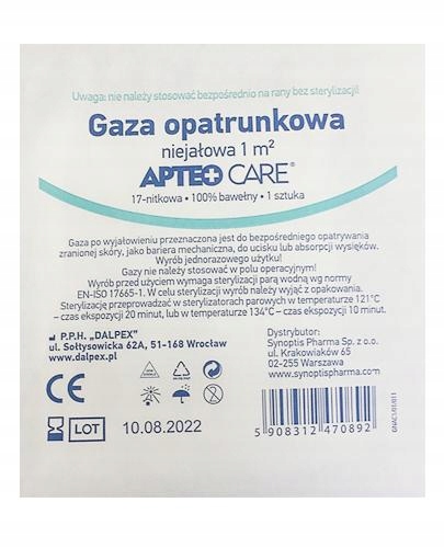 

Apteo Care Gaza opatrunkowa niejałowa 1m2 1 szt.