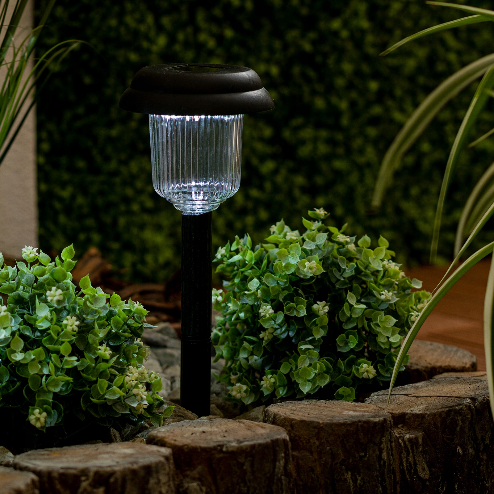 LAMPKA SOLARNA LED OGRODOWA WBIJANA SZPIKULEC SŁUPEK SOLARNY Wysokość całkowita 41 cm