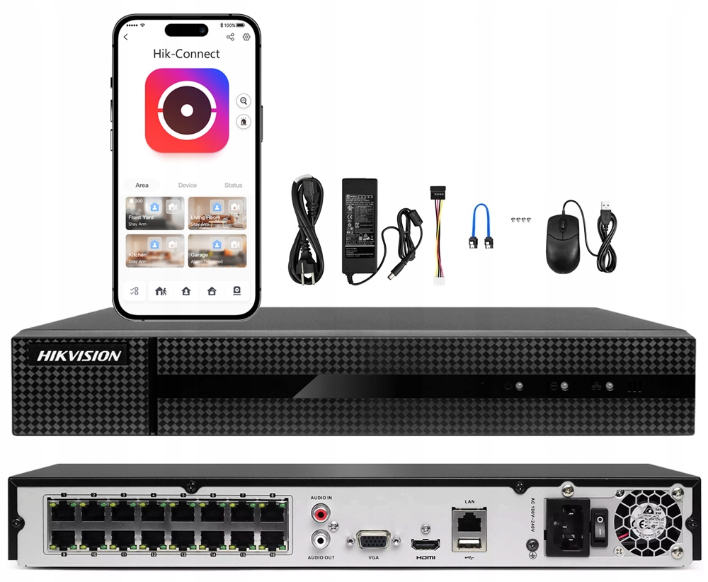 Ip rekordér 16ch 16xPoE Hikvision pre 8Mpx 4K HWN-4216MH-16P Aplikácia