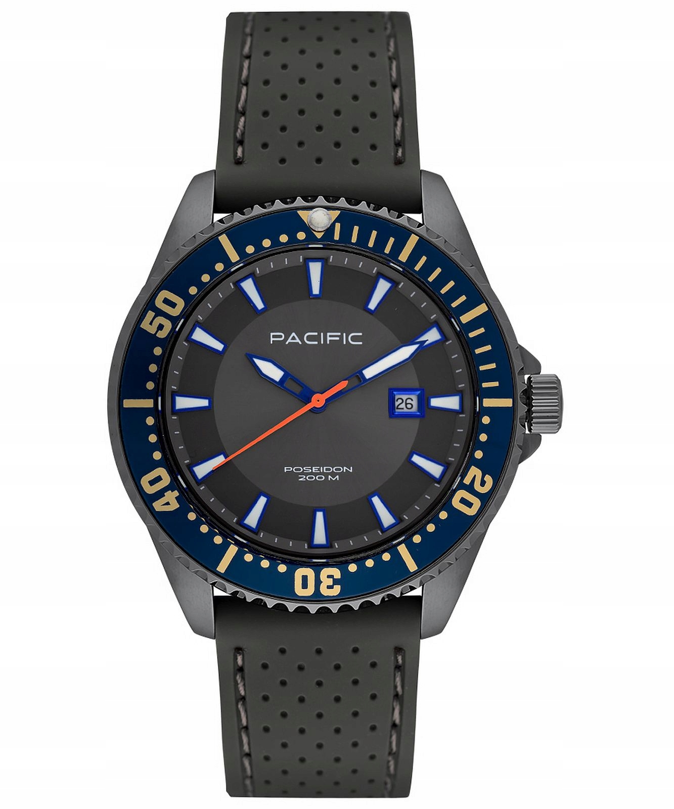 Pacific Poseidon SMPA-2001-08 šedé pánské vodotěsné hodinky 200M